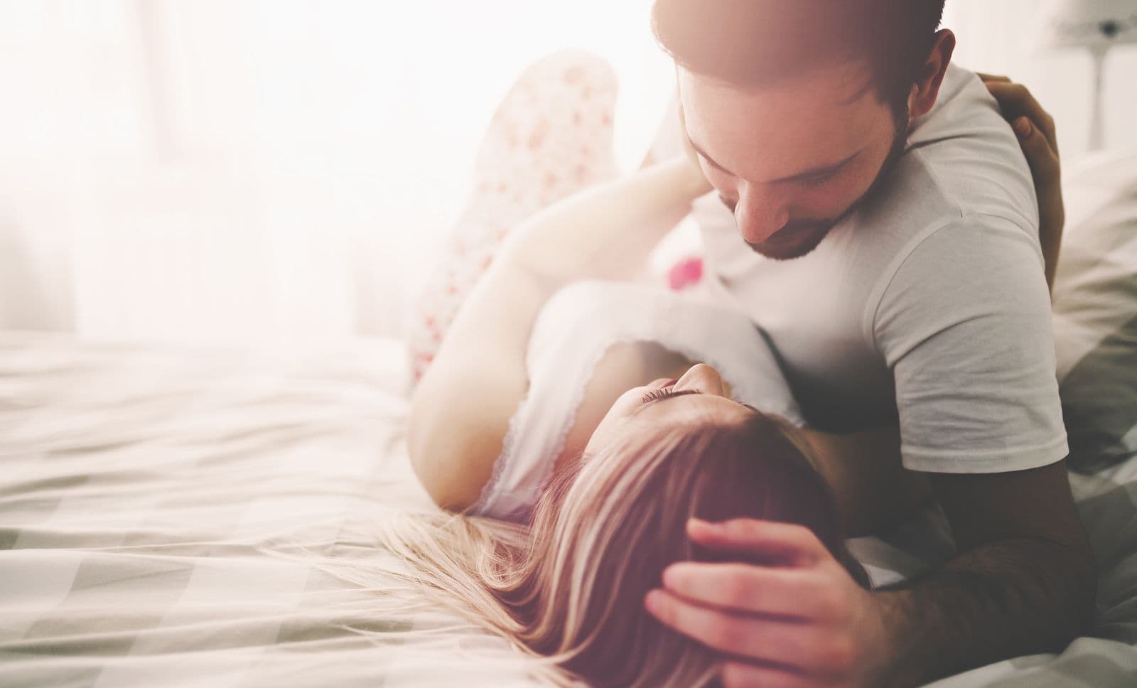 Affectionate couple reconnecting through intimacy counseling in Omaha